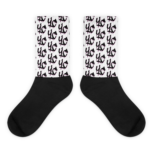 YC Black/Pink Socks